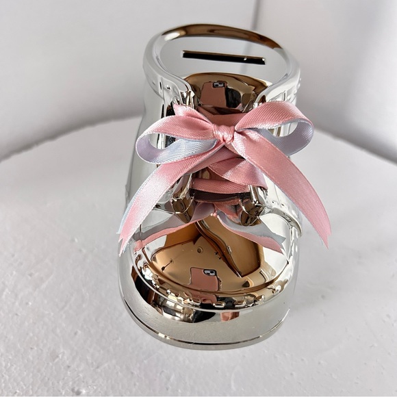 GODINGER Non-Tarnish Nickel Plated Finish Baby Trinket Keepsake Money Bank NIB - Picture 9 of 16